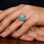 انگشتر فیروزه شجری زنانه کد 24736