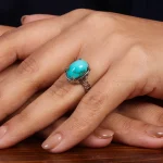 انگشتر فیروزه شجری زنانه کد 24737