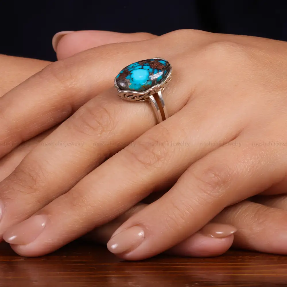 انگشتر فیروزه شجری زنانه کد 24743