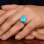 انگشتر فیروزه شجری زنانه کد 24746