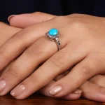 انگشتر فیروزه شجری زنانه کد 24748