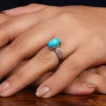 انگشتر فیروزه شجری زنانه کد 24751