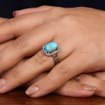 انگشتر فیروزه شجری زنانه کد 24755