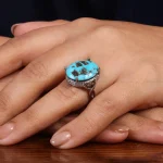 انگشتر فیروزه شجری زنانه کد 24762