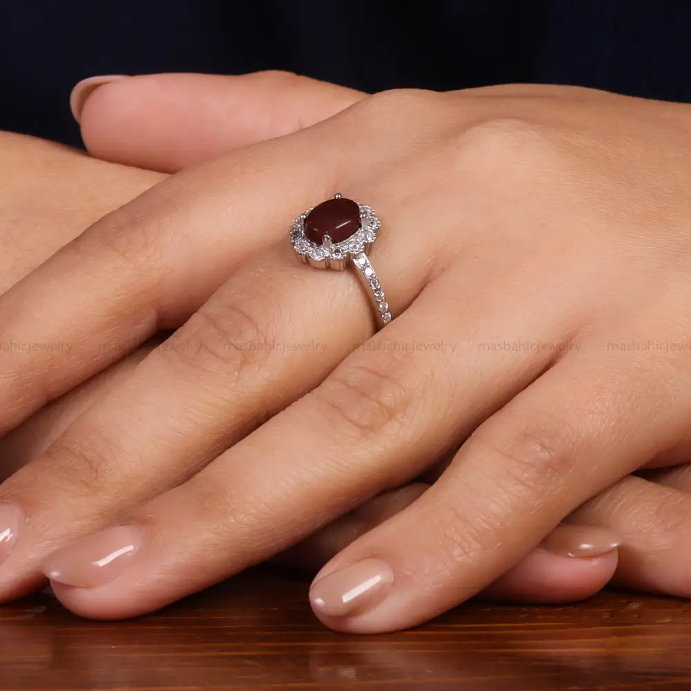 انگشتر عقیق زنانه کد 24766