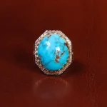 انگشتر فیروزه شجری مردانه کد 24793