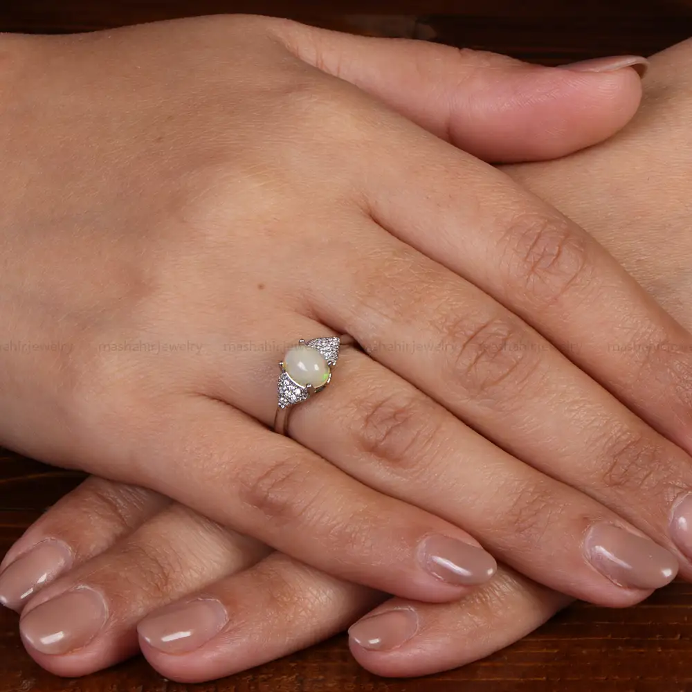 انگشتر اوپال زنانه کد 24796