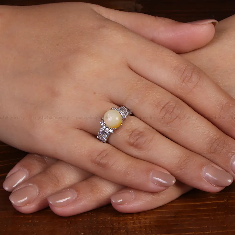 انگشتر اوپال زنانه کد 24801
