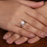 انگشتر طرح مروارید زنانه کد 24810