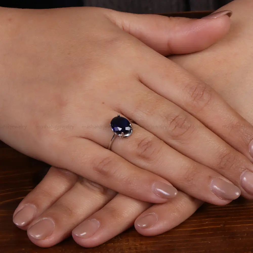 انگشتر طرح یاقوت کبود زنانه کد 24817