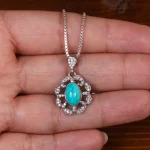 گردنبند فیروزه زنانه کد 24825