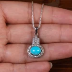 گردنبند فیروزه زنانه کد 24826