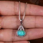 گردنبند فیروزه زنانه کد 24829