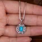 گردنبند فیروزه زنانه کد 24831