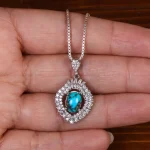 گردنبند فیروزه زنانه کد 24837