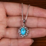 گردنبند فیروزه زنانه کد 24839