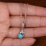 گردنبند فیروزه زنانه کد 24840