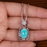 گردنبند فیروزه زنانه کد 24843