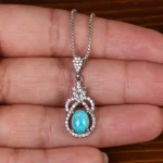 گردنبند فیروزه زنانه کد 24845