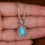 گردنبند فیروزه زنانه کد 24849