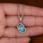 گردنبند فیروزه زنانه کد 24850