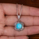 گردنبند فیروزه زنانه کد 24851