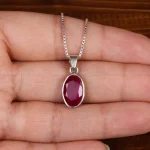 گردنبند یاقوت سرخ زنانه کد 24905