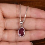 گردنبند یاقوت سرخ زنانه کد 24906