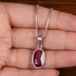 گردنبند یاقوت سرخ زنانه کد 24907