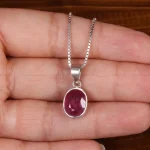 گردنبند یاقوت سرخ زنانه کد 24908