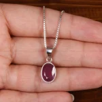 گردنبند یاقوت سرخ زنانه کد 24909