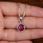 گردنبند یاقوت سرخ زنانه کد 24913