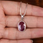 گردنبند یاقوت سرخ زنانه کد 24914