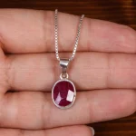 گردنبند یاقوت سرخ زنانه کد 24915