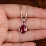 گردنبند یاقوت سرخ زنانه کد 24927