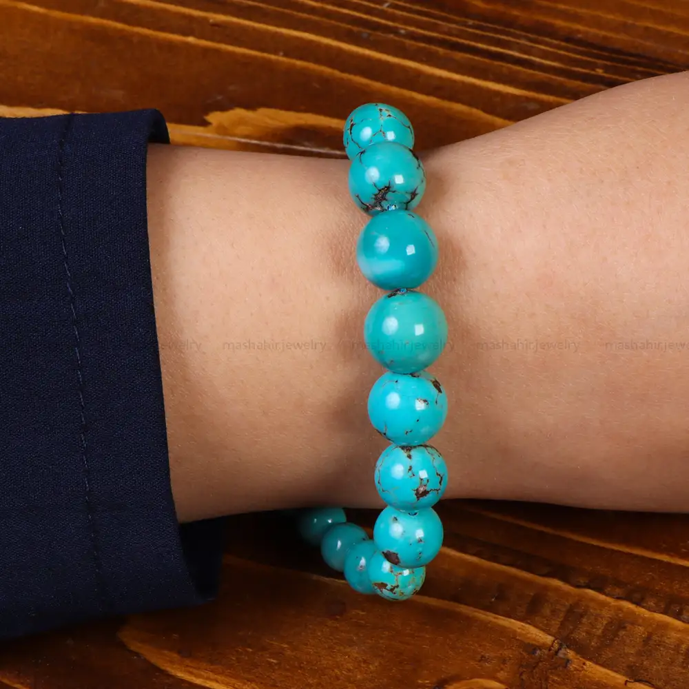 دستبند فیروزه خزامه کد 24971