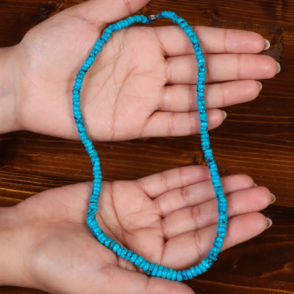 گردنبند فیروزه خزامه کد 24984