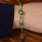 دستبند فیروزه زنانه کد 24987