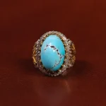 انگشتر فیروزه شجری مردانه کد 25050