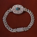 دستبند فیروزه مردانه کد 25061