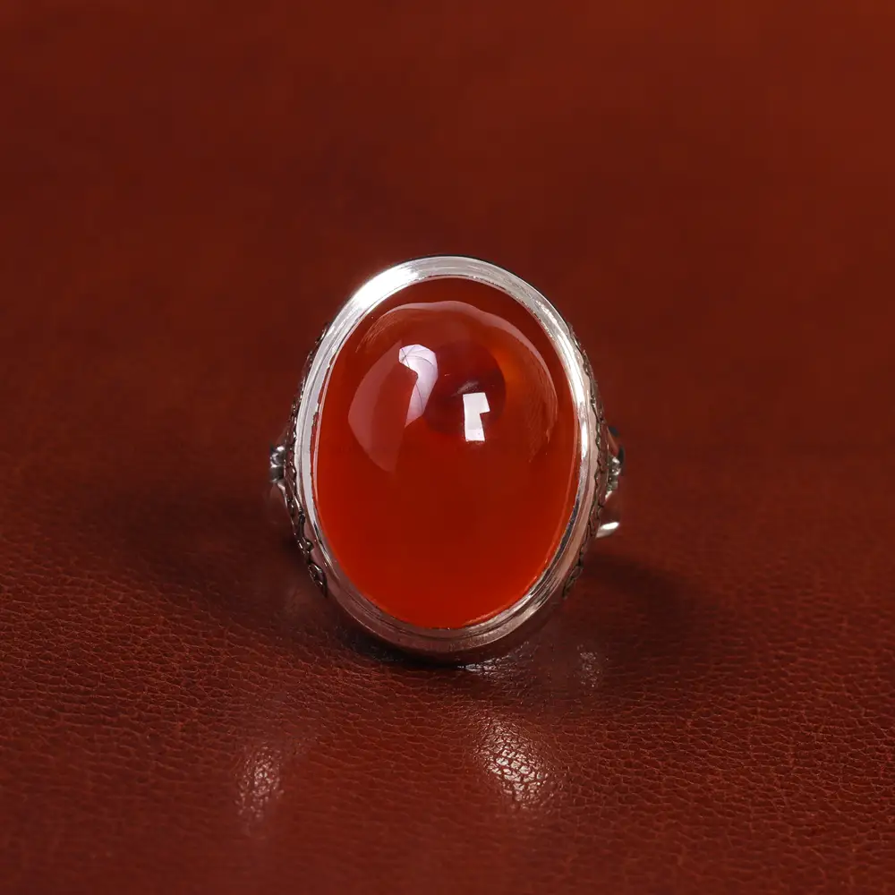 انگشتر عقیق مردانه کد 25068