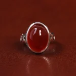 انگشتر عقیق مردانه کد 25070