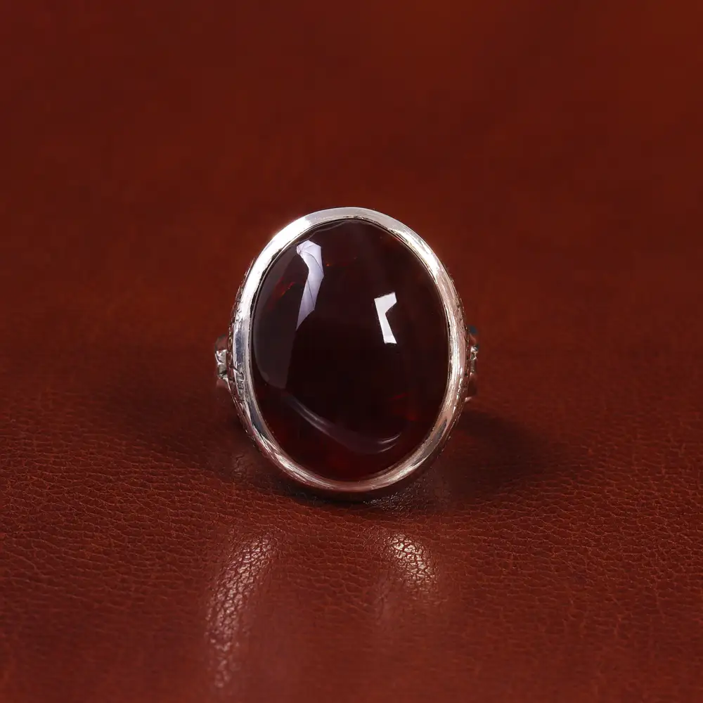 انگشتر عقیق مردانه کد 25073