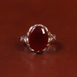 انگشتر عقیق مردانه کد 25074