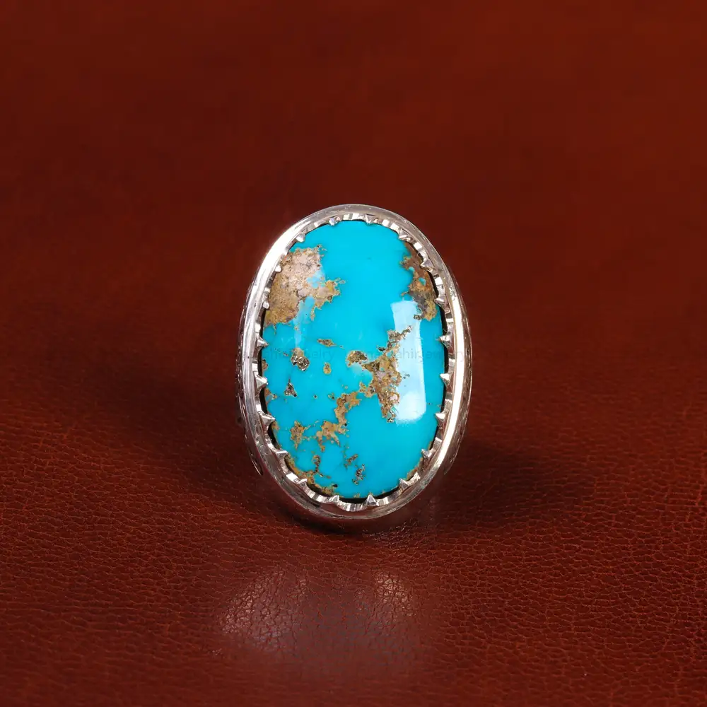 انگشتر فیروزه شجری مردانه کد 25087