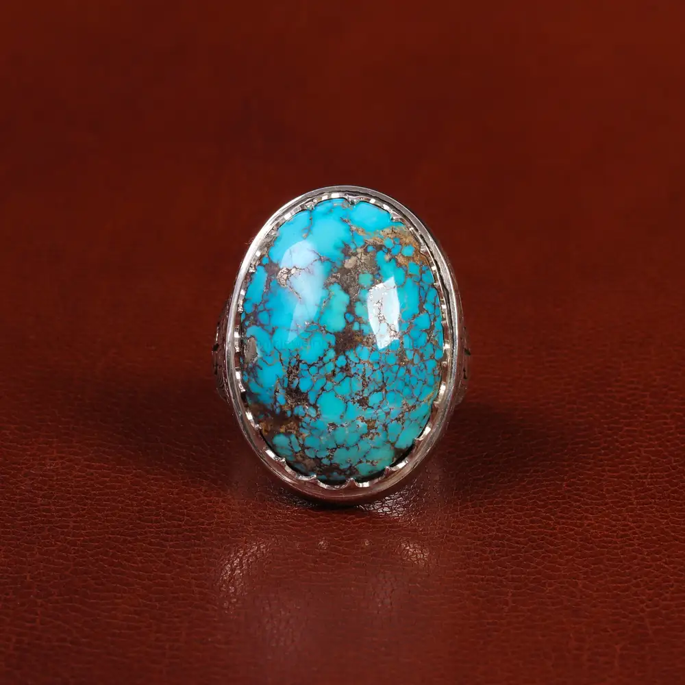 انگشتر فیروزه شجری مردانه کد 25089