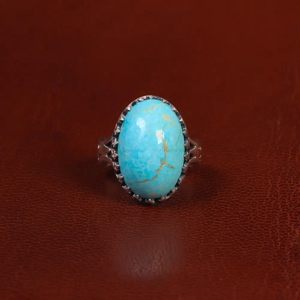 انگشتر فیروزه شجری مردانه کد 25106