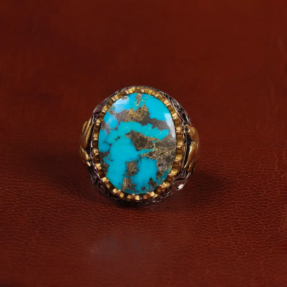 انگشتر فیروزه شجری مردانه کد 25148