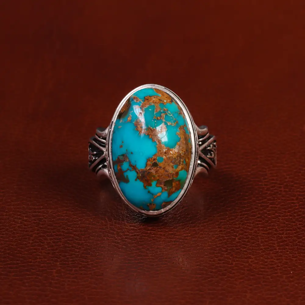 انگشتر فیروزه شجری مردانه کد 25154