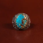 انگشتر فیروزه شجری مردانه کد 25156